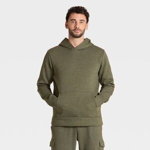 Men's Every Wear Fleece Hooded Sweatshirt - Olive Green - XL